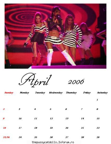 Calendar 2006 Pcd - ah,nuh,hai k poon yo continuarea Aprilie - Images