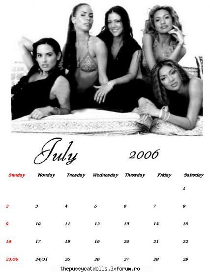Calendar 2006 Pcd - Iulie(luna in kre m-am nascut ) - Images